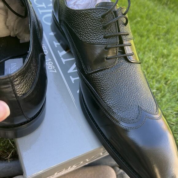 NEW Giovanni 6842 Black Wingtip Men’s Dress Shoes Leather Upper 10.5 Handmade main image 10